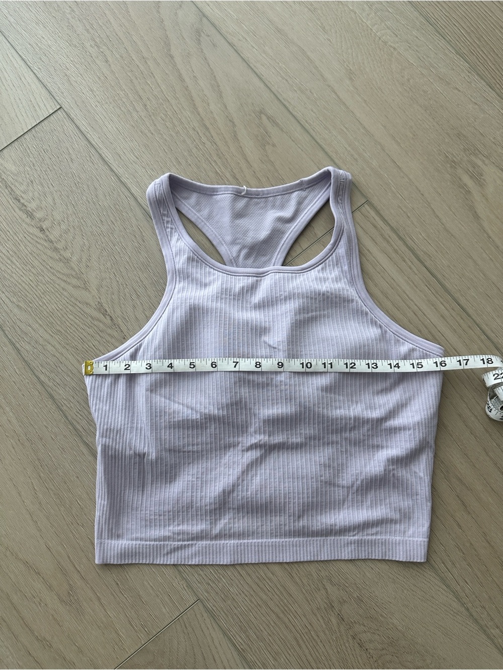 Lululemon Ebb to Street Ribbed Racerback Crop Tank - Light Lavender